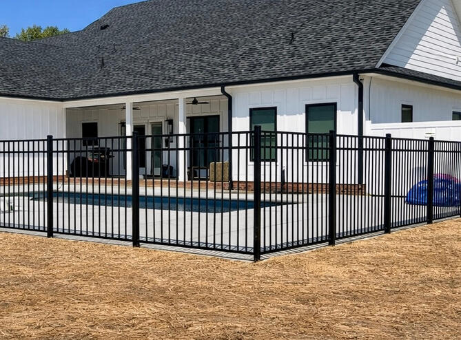 Black Aluminum Pool Fence. Black Aluminum Pool Fence.