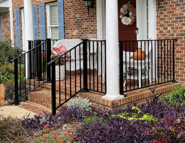 Residential Ornamental Aluminum Porch Railing. Residential Ornamental Aluminum Porch Railing.